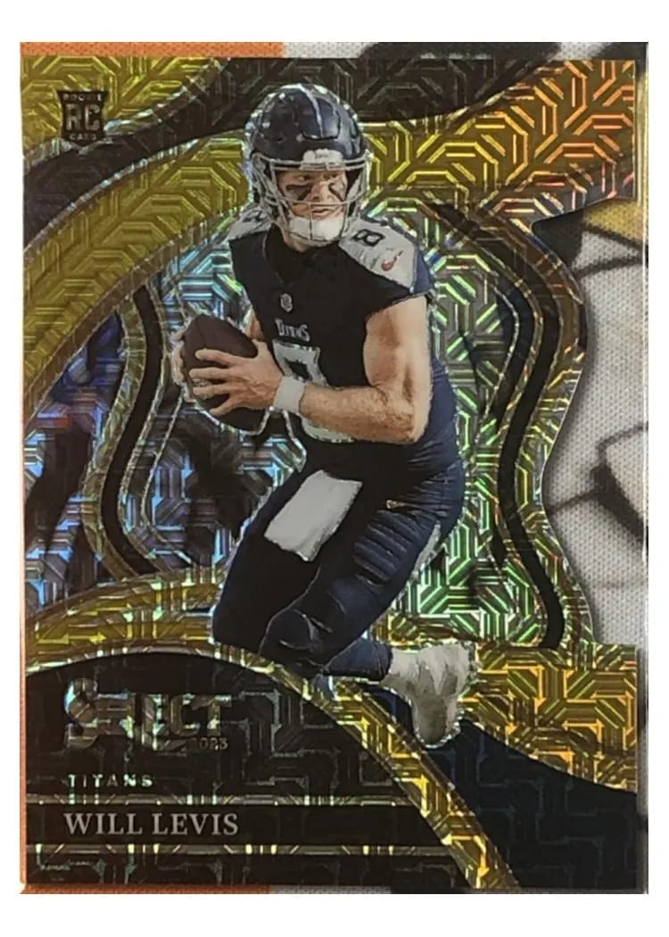 2023 Panini Select Base Set Will Levis Gold Prizm Die-Cut #206 card