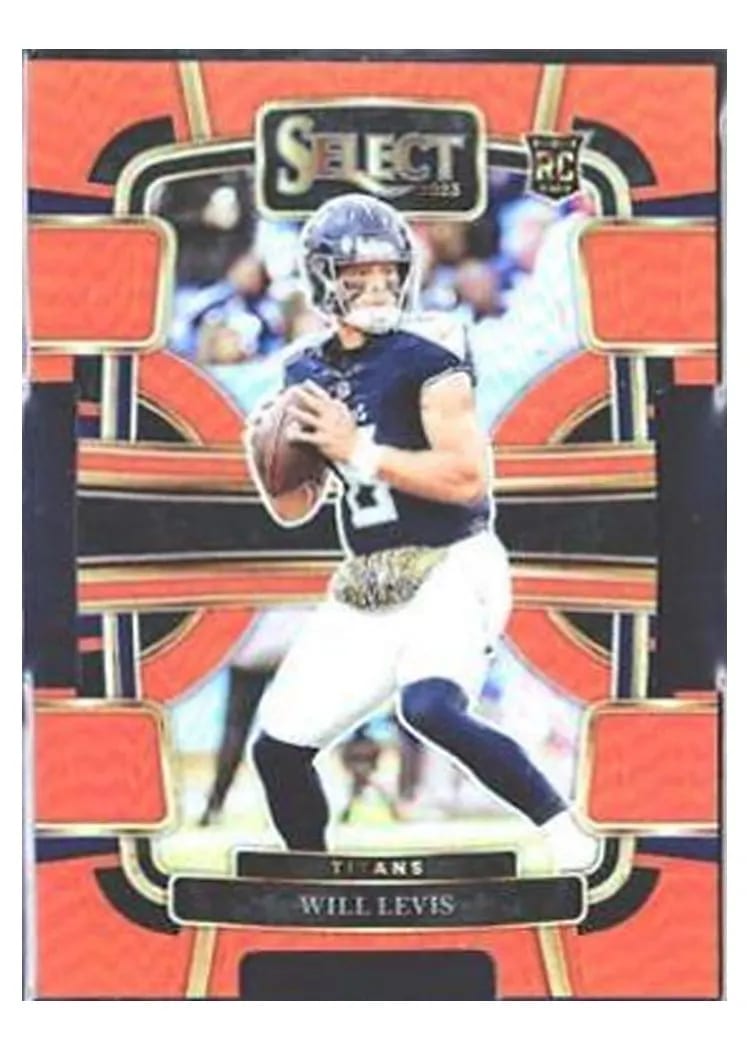 2023 Panini Select Base Set Will Levis Orange Prizm Die-Cut #96 card