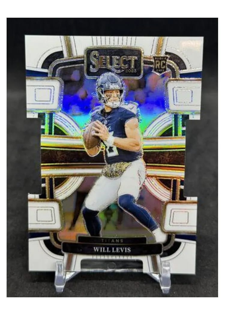 2023 Panini Select Base Set Will Levis White Prizm Die-Cut #96 card