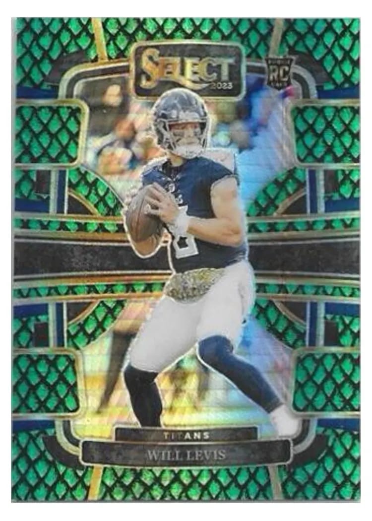 2023 Panini Select Base Set Will Levis Dragon Scale Prizm #96 card