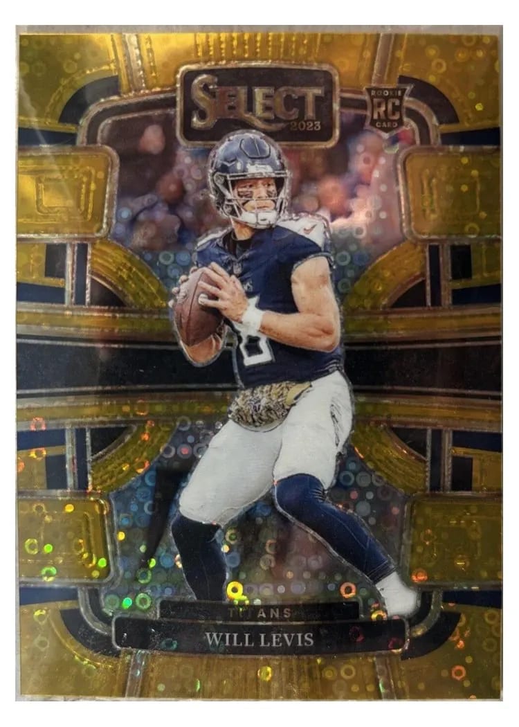 2023 Panini Select Base Set Will Levis Disco Gold Prizm #96 card