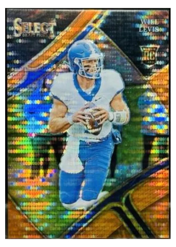 2023 Panini Select Base Set Will Levis Neon Orange Pulsar Prizm #96 card