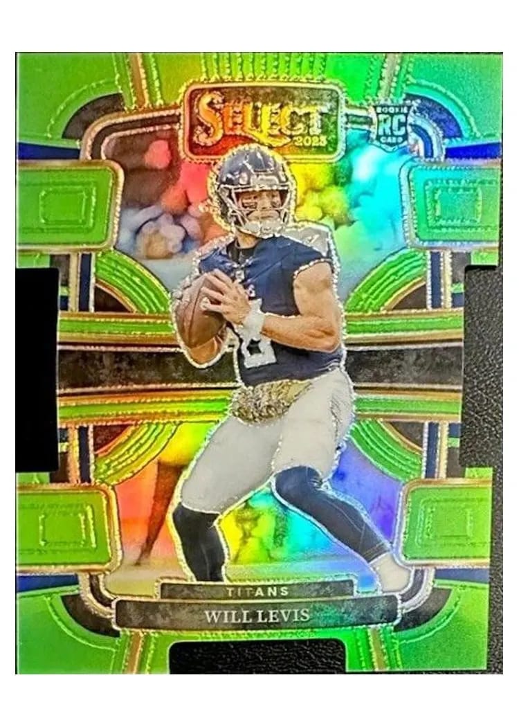2023 Panini Select Base Set Will Levis Green Prizm Die-Cut #96 card