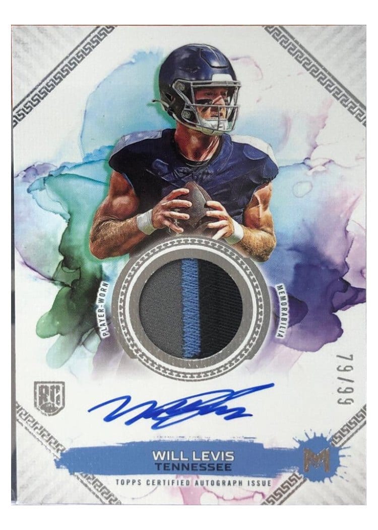 2023 Topps Motif Motif Rookie Relic Autograph Jersey Set Will Levis #MRR-WL card