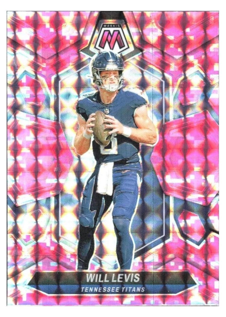 2024 Panini Mosaic Base Set Will Levis Camo Pink #211 card