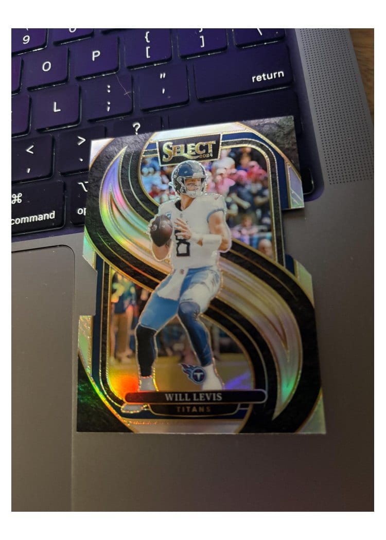 2024 Panini Select Base Set Will Levis Silver Prizm Die-Cut #200 card