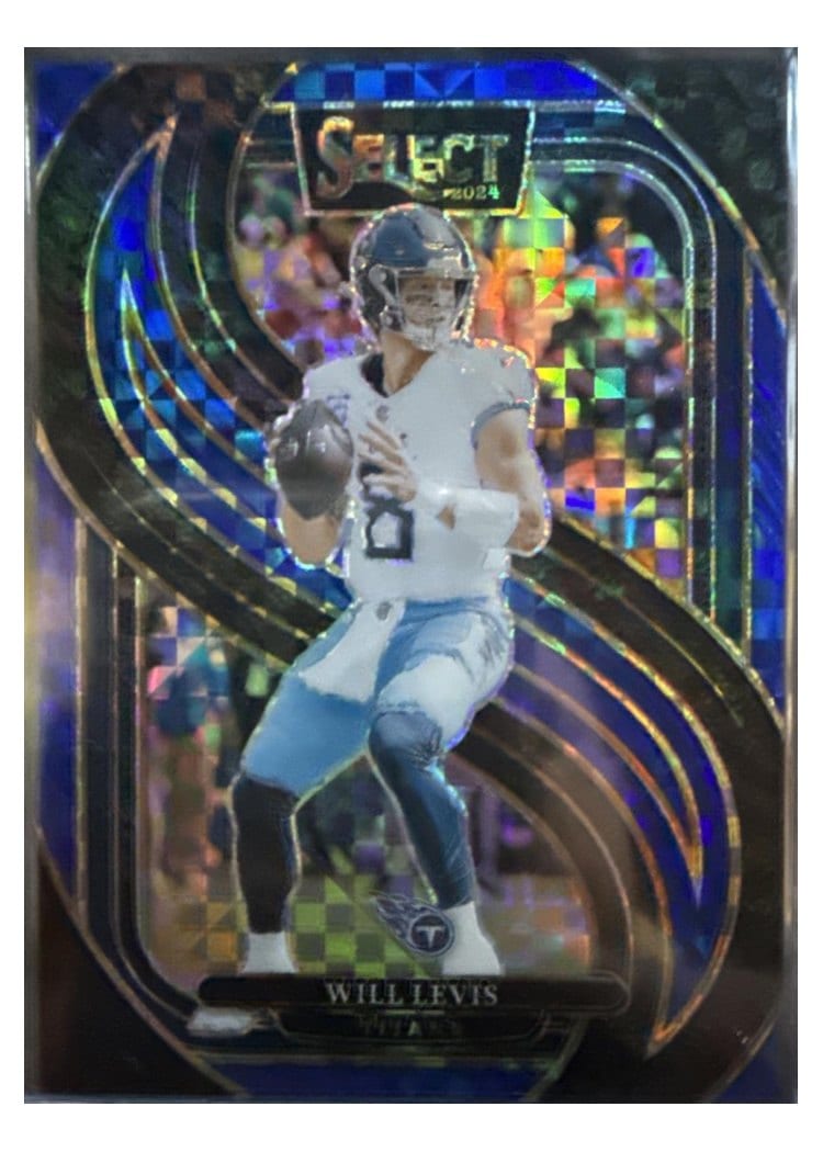 2024 Panini Select Base Set Will Levis Blue Prizm #200 card