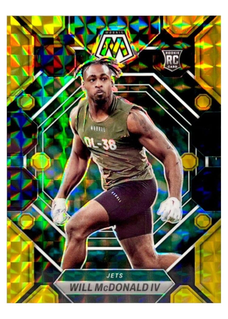 2023 Panini Mosaic Base Set Will McDonald IV Choice Black Gold #378 card