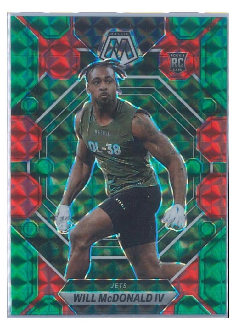 2023 Panini Mosaic Base Set Will McDonald IV Choice Red Green #378 card
