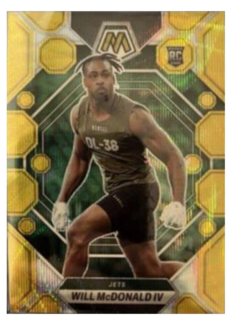 2023 Panini Mosaic Base Set Will McDonald IV Gold Wave #378 card