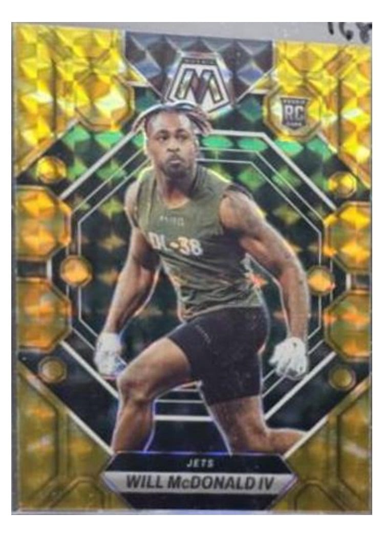 2023 Panini Mosaic Base Set Will McDonald IV Reactive Yellow #378 card