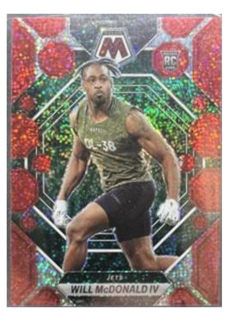 2023 Panini Mosaic Base Set Will McDonald IV Red Sparkle #378 card