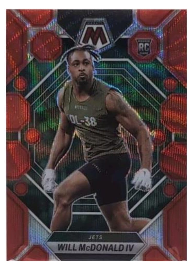 2023 Panini Mosaic Base Set Will McDonald IV Red Wave #378 card