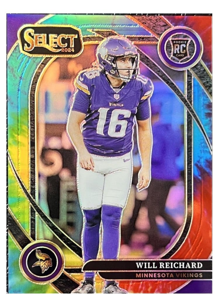 2024 Panini Select Base Set Will Reichard Tie-Dye Prizm #300 card