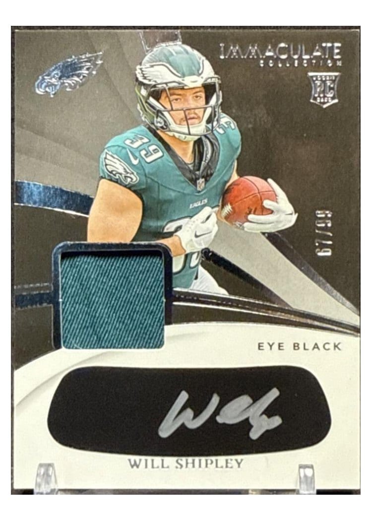 2024 Panini Immaculate Collection Immaculate Rookie Eye Black Jersey Will Shipley #27 card