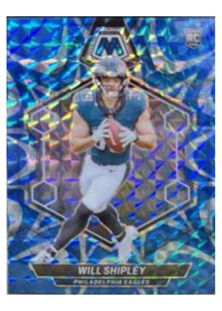 2024 Panini Mosaic Base Set Will Shipley Blue Reactive #386 card