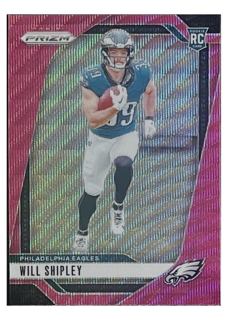 2024 Panini Prizm Base Set Will Shipley Pink Wave #397 card