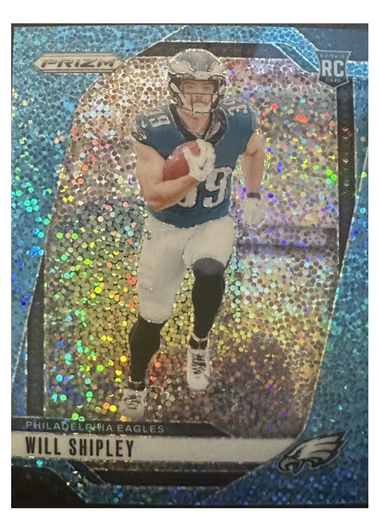 2024 Panini Prizm Base Set Will Shipley Blue Sparkle #397 card