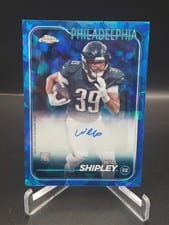 2024 Topps Chrome Sapphire Edition Rookies Autographs Sapphire Will Shipley #RA-WSH card