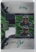 2024 Panini Spectra Dual Patch Autographs (Hyper) Will Shipley / Johnny Wilson #DPA-PHL card
