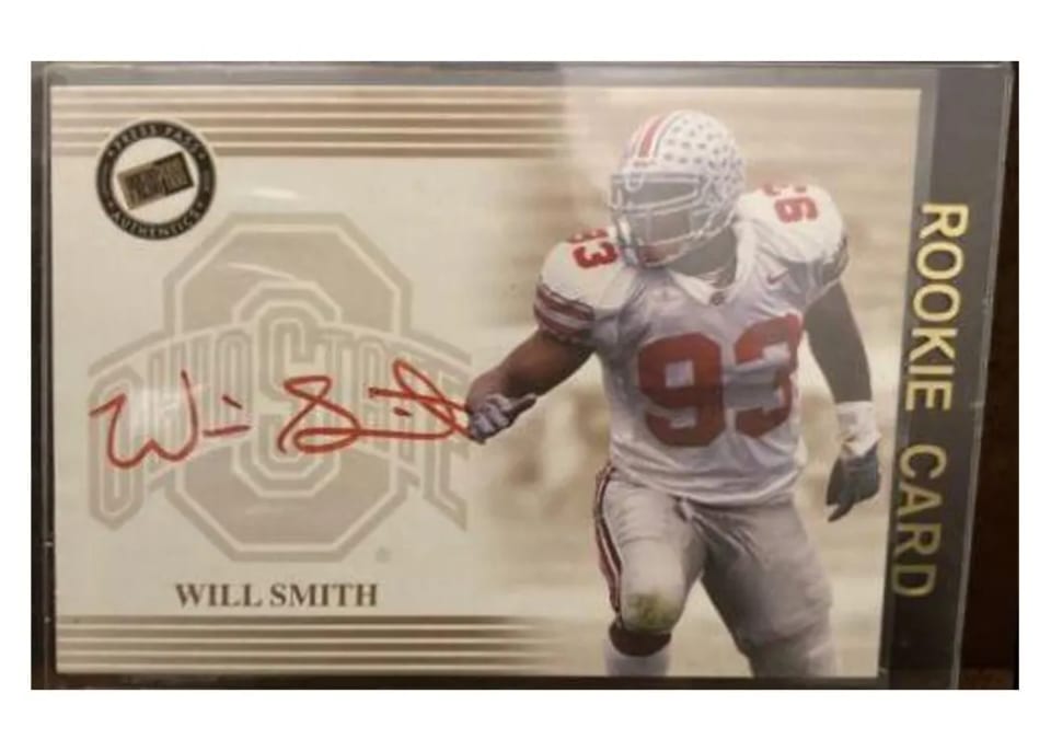 2004 Press Pass Autograph Will Smith Bronze Red ink card