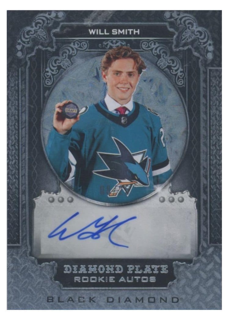 2024-25 Upper Deck Black Diamond Diamond Plate Rookie Autograph Will Smith #DPR-WS