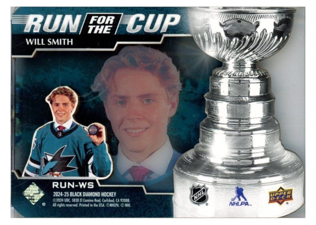 2024-25 Upper Deck Black Diamond Run for the Cup Will Smith #RUN-WS card