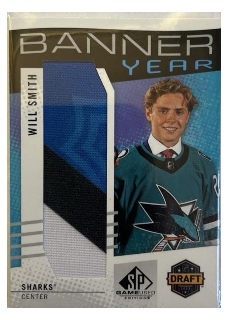 2025-26 SP Game Used NHL Draft Banner Year Relics Will Smith #BYD-WS