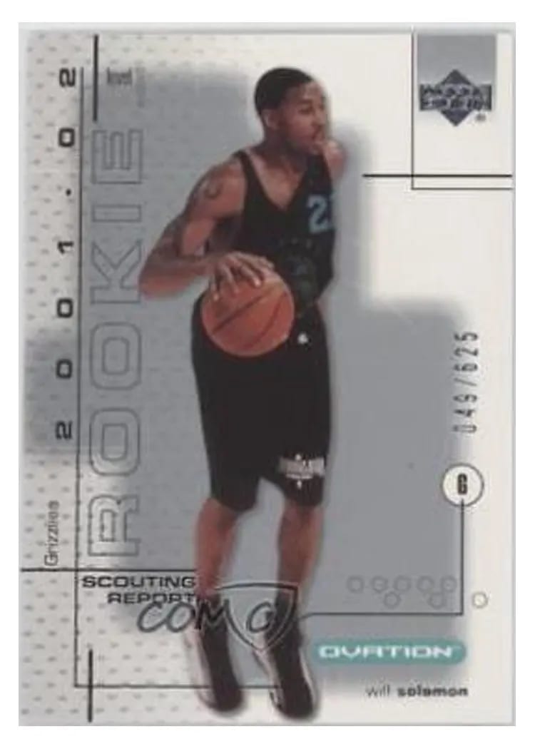 2001 Upper Deck Ovation Will Solomon Scouting Report #93 card