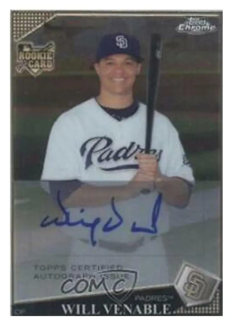 2009 Topps Chrome Will Venable Autograph card