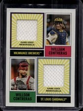 2025 Topps Heritage Dual Player MLB Collection Relics William Contreras / Willson Contreras #DPMCR-CC card