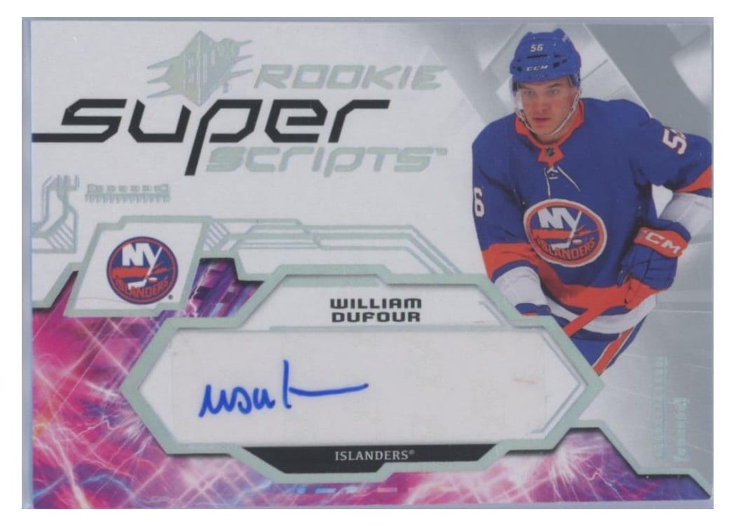 2023-24 SPx Rookie Superscripts William Dufour #SSR-WD card