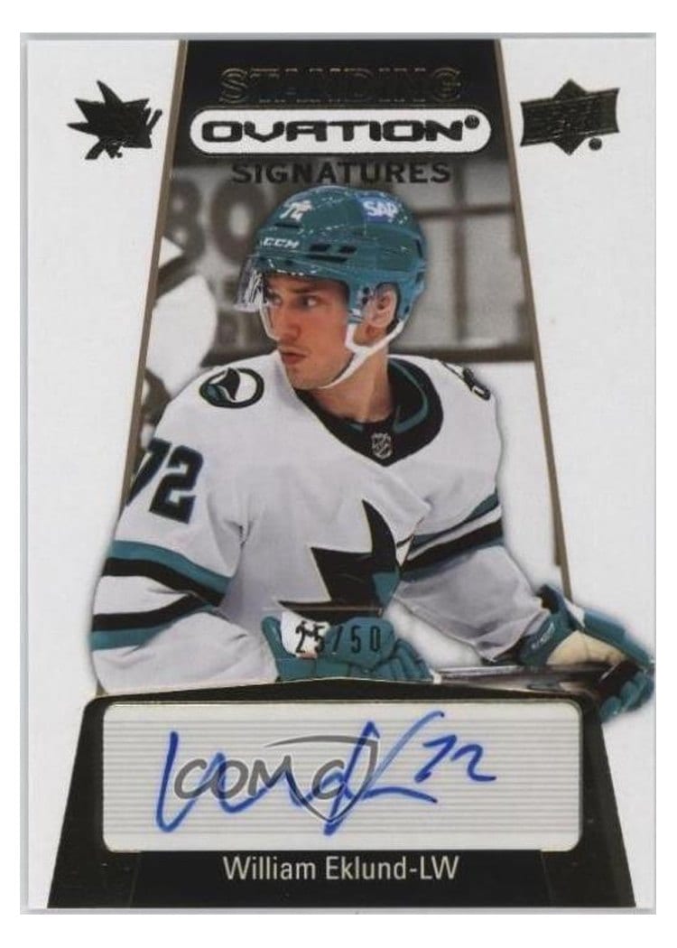 2023-24 Upper Deck Ovation Standing Ovation Signatures William Eklund #SOS-WE card
