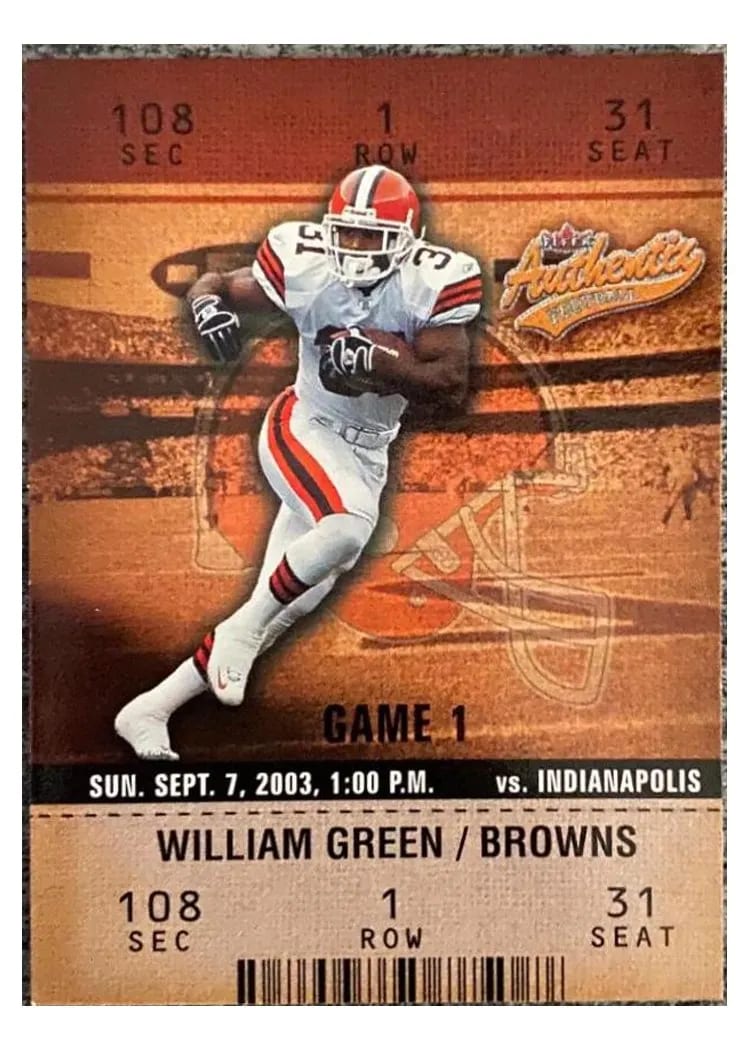 2003 Fleer Authentix William Green #35 card
