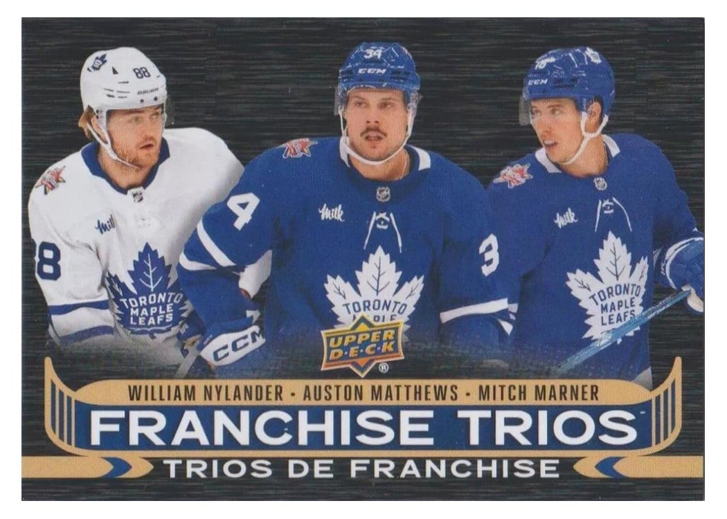 2024-25 Tim Hortons Collectors Series Franchise Trios William Nylander/Auston Matthews/Mitch Marner #FT-3 card