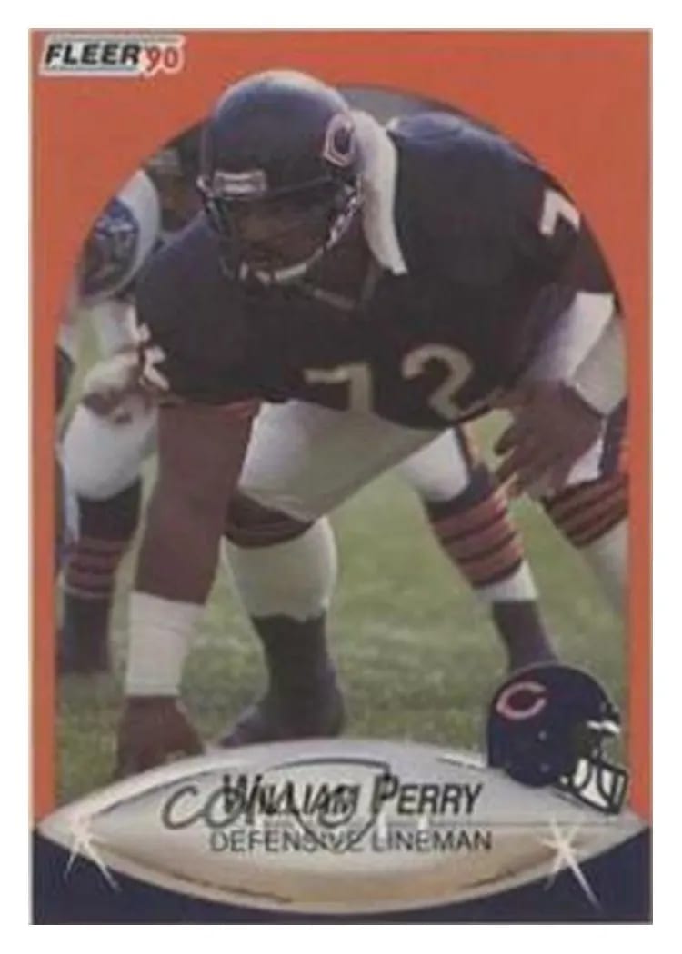1990 Fleer Update William Perry #U-113 card
