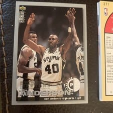1995-96 Collector's Choice Base Set Willie Anderson #150 card
