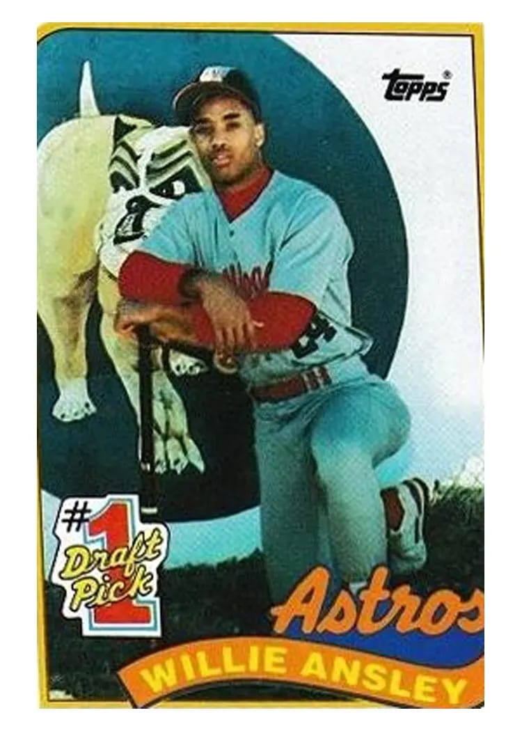 1989 Topps Base Set Willie Ansley #607 card