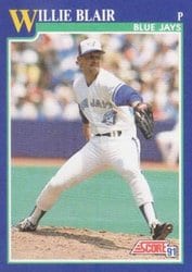 1991 Score Base Set Willie Blair #57 card