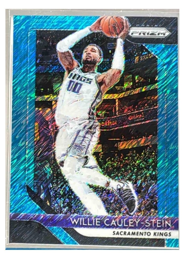 2018-19 Panini Prizm Base Set Willie Cauley-Stein Light Blue Shimmer Prizm #221 card