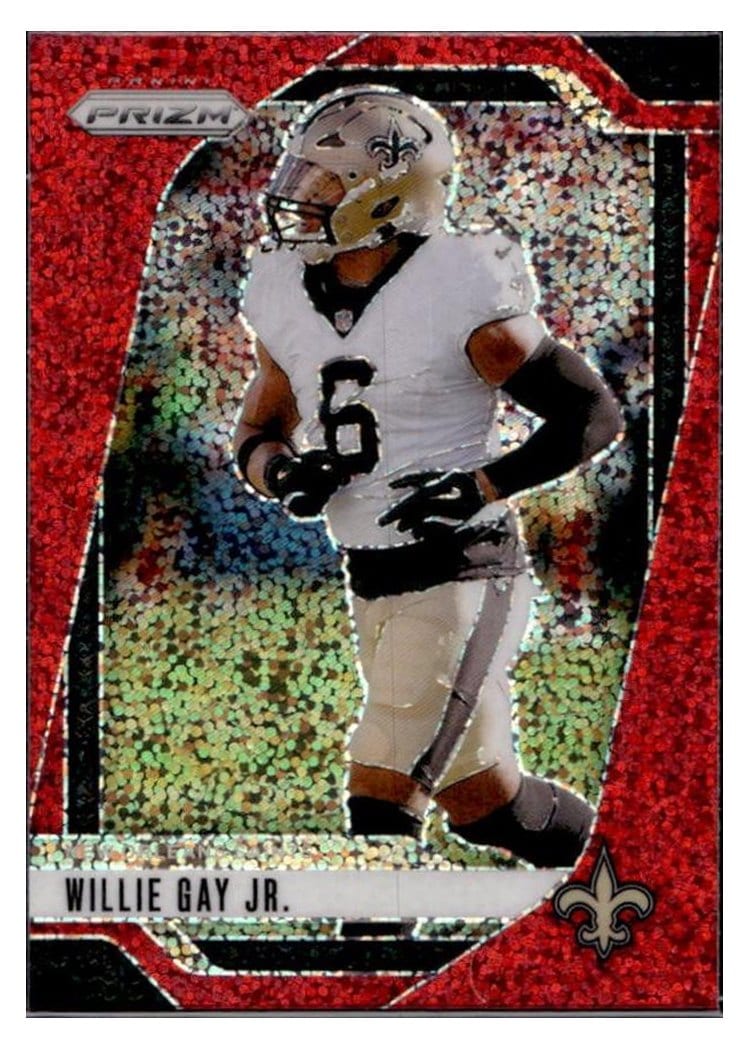 2024 Panini Prizm Base Set Willie Gay Jr. Red Sparkle #208 card