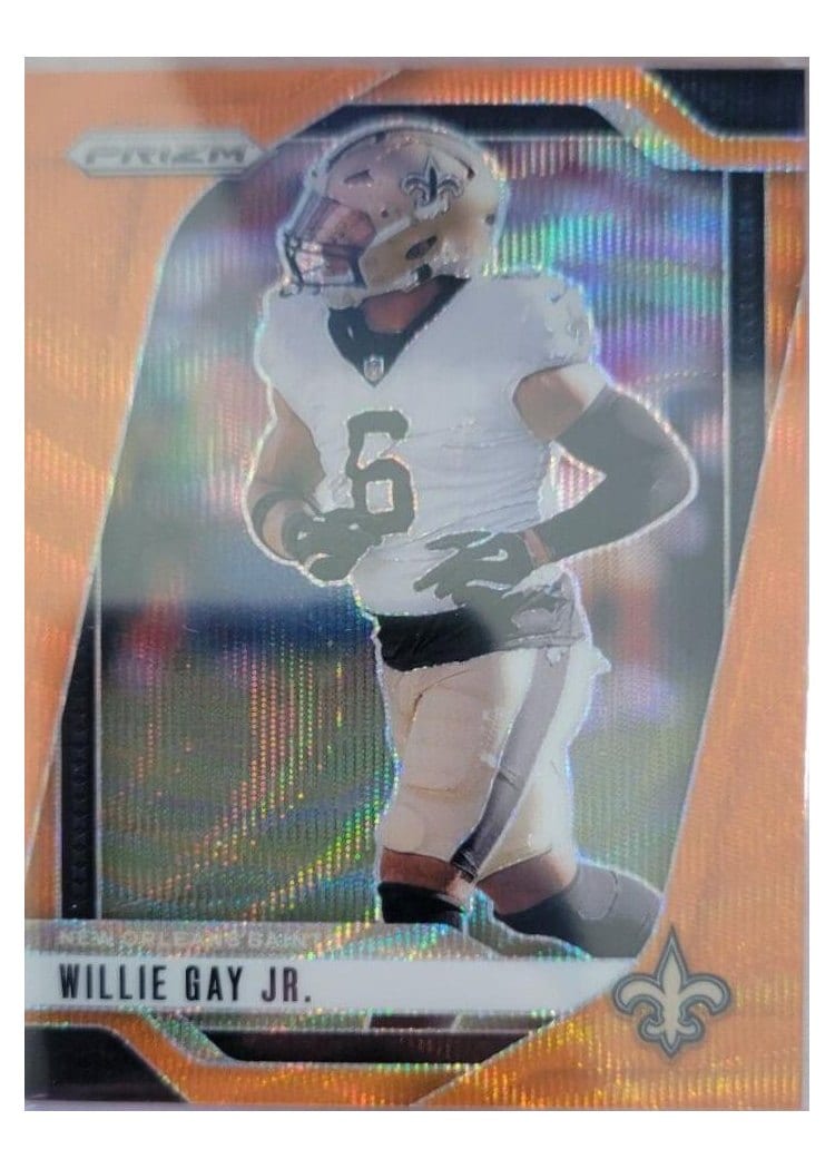 2024 Panini Prizm Base Set Willie Gay Jr. Orange Wave #208 card