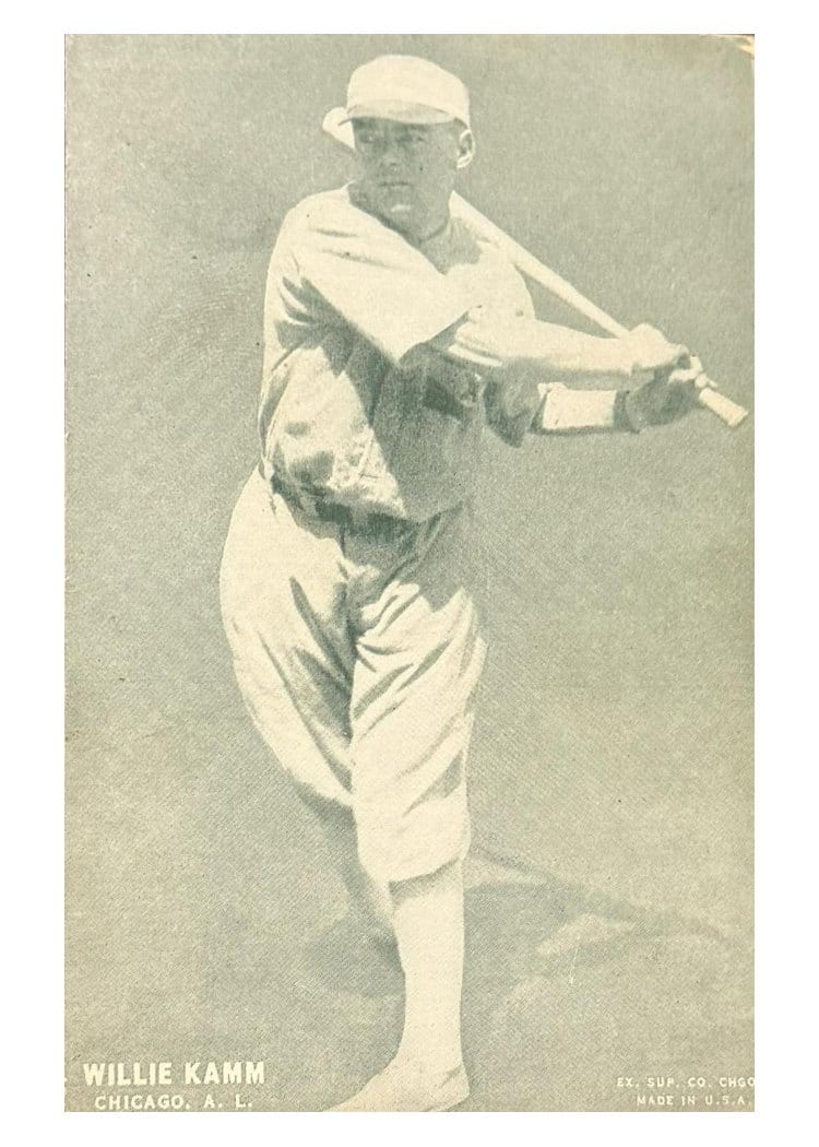 1927 Exhibits Green Tint Willie Kamm card