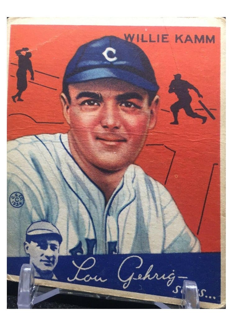 1934 Goudey Willie Kamm #14 card
