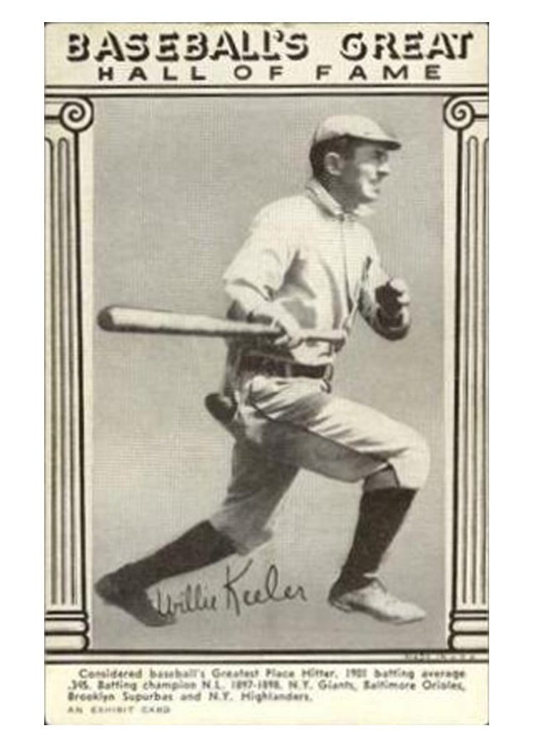 1948 Baseball's Great Hall of Fame Exhibits Willie Keeler card