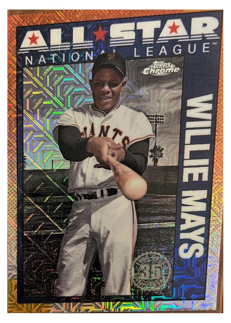 2025 Topps 1990 Topps Baseball All Stars Chrome Refractor Willie Mays #90ASC-30 card