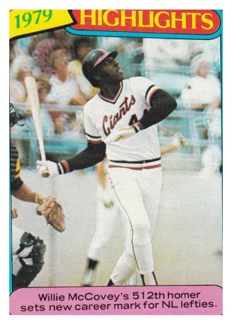 1980 Topps Willie McCovey #2 card
