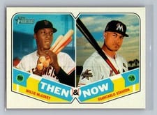 2018 Topps Heritage Then and Now Willie McCovey, Giancarlo Stanton #TN-8 card
