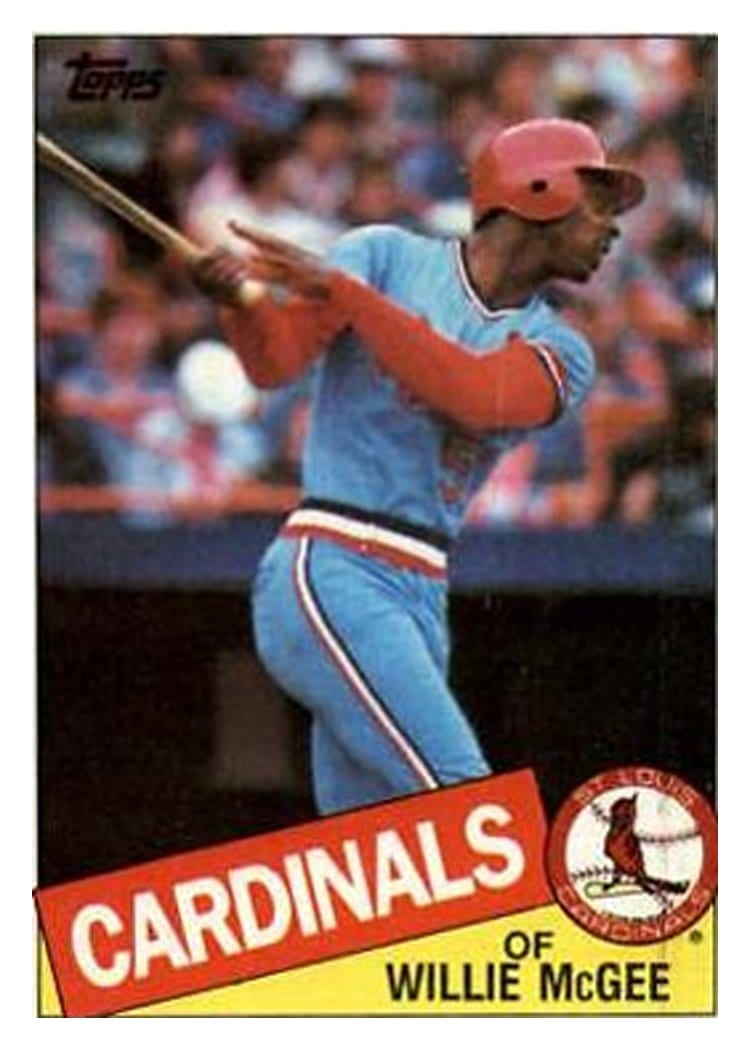 1985 Topps Willie McGee #757 card