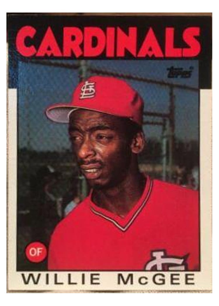 1986 Topps Willie McGee #580 card